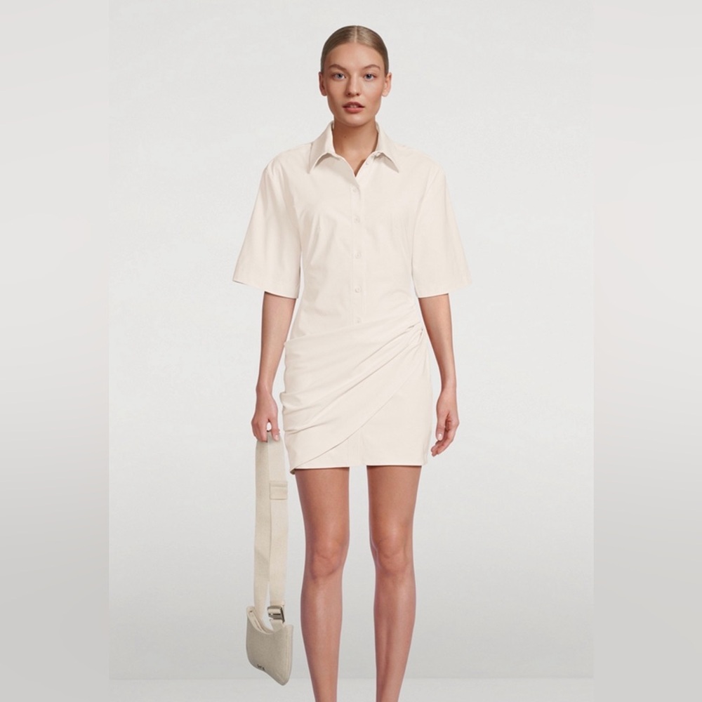 Jacquemus La Robe Camisa Cream Mini Dress